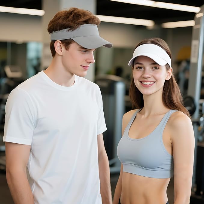 Sun Visor Hat Breathable Visors Sport Golf Visor Adjustable Velcro Sun Cap UV Performance Hats for Women Men