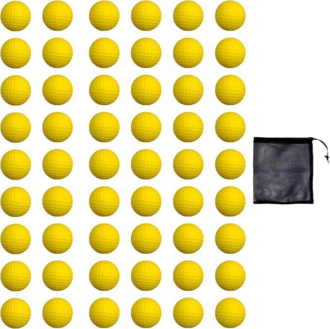Foam Golf Practice Balls 16 or 54 Pack Soft Limited Flight Golf Balls, Perfect for Indoor and Backyard Swing Practice!…