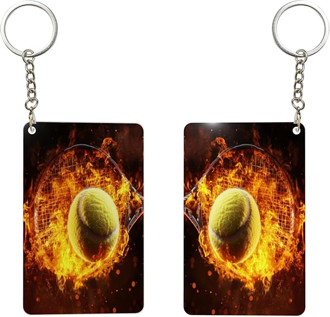 Keychain - Rectangular Acrylic Keychain Daily Key Ring Car Key Fob Holder 2X3 Inch