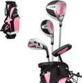 Precise XD-J Kids Golf Clubs Set – Boys’ & Girls’ Junior Golf Set with Lightweight Graphite Shafts, Hybrid, Putter & Stand Bag