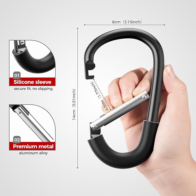 SURDOCA Stroller Hooks - Large, Heavy Duty Universal Clips for Bags, Mom Accessory