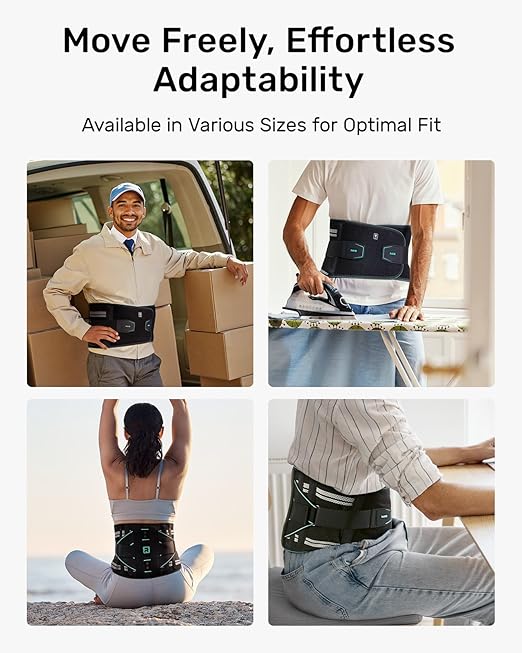 Back Brace for Lower Back for Women Men, Elastic Back Support Belt with 8 Stays for Lifting at Work, Breathable Soft Lumbar Support, Blue XXL