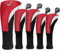 Golf Head Covers for Fairway Woods Driver Hybrids 5 Pieces Nylon Mesh Sports Fan Golf Club Headcovers-Golf Accessories for Men Women.