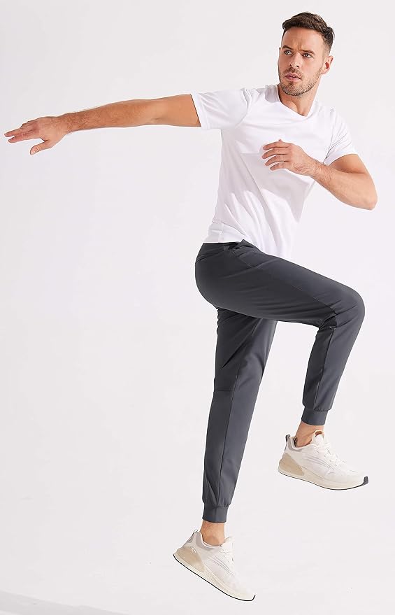 Libin Men's Golf Pants Joggers Lightweight 3 Pockets Slim Fit Soft Stretchy Tapered Work Dress Athletic