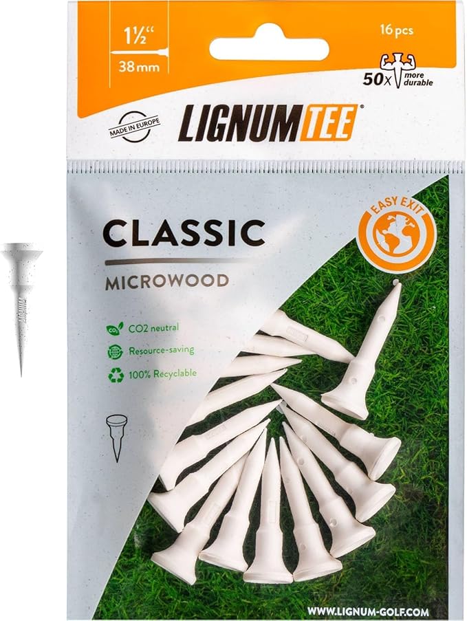 LIGNUM Unbreakable Microwood Golf Tees 50x More Durable/Adjustable Golf Tee/Innovative Wood Fiber and Natural Adhesives/Golf Tee, Golf Tees, Tees Golf, Golf Ball Tees