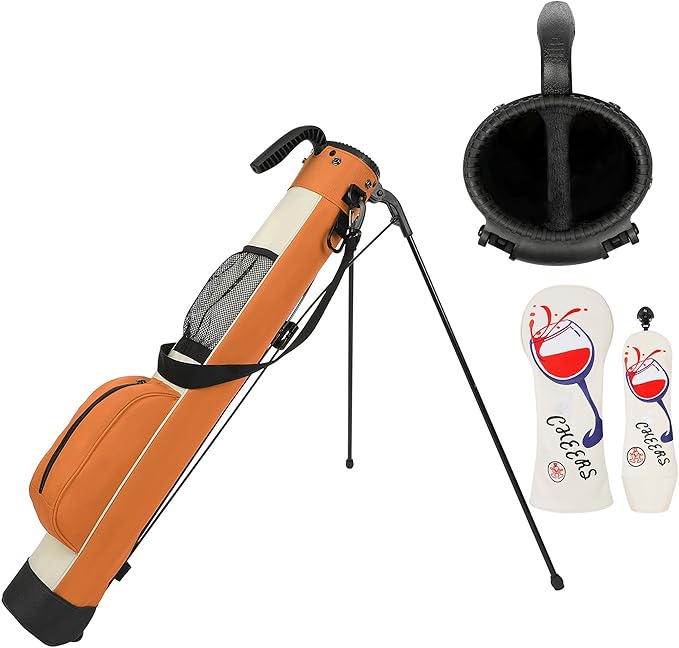 Golf Stand Bag,Lightweight Small Golf Bag,with Dual Strap Easy Carry 2 Way Dividers Multiple Pockets Golf Practice Bag