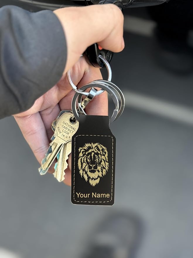 LaserGram Rectangle Keychain, Coat of Arms Germany, Personalized Engraving Included (Black with Gold)