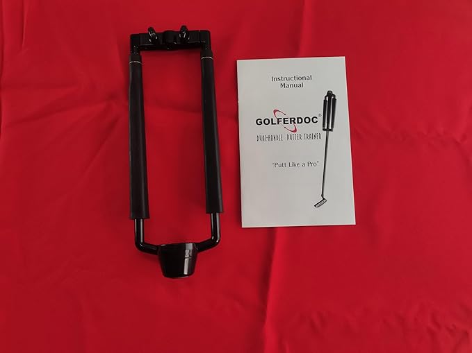 New GolferDoc Dual-Handle Golf Putter Trainer-Training Aid-Swing Path Trainer