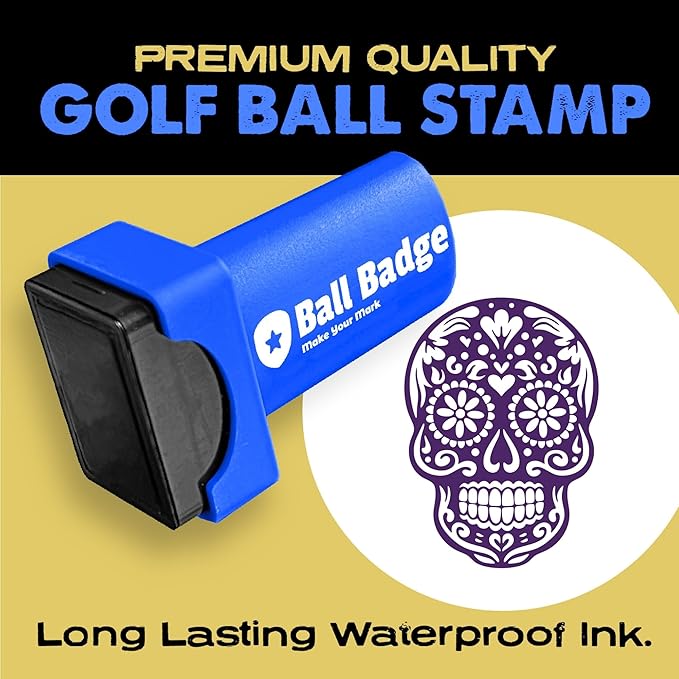 Ball Badge - Golf Ball Stamp (The Icon Series), Golf Ball Marker, Reusable Golf Ball Marking Tool to Identify Golf Balls