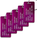 (5Pack) Custom Personalized Luggage Tags-Customized Unique tag for Suitcase Backpack Travel,Bags (Wine red (3.8×2))