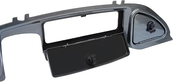 Huskey Dash Kit W/Locks for Club Car Precedent Carbon Fiber/Woodgrain/Glossy Black Finish, Mold Injected Plastic for 2004-2008.5 or 2008.5-Up Precedent Golf Cart