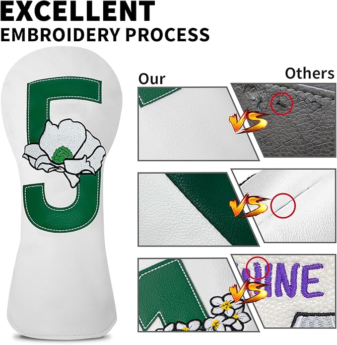 Premium Golf Club Head Cover - Fits Most Clubs, Heavy-Duty Construction, Protects Against Scratches and Damage, Specifically Designed for Hybrid and Fairway Woods.