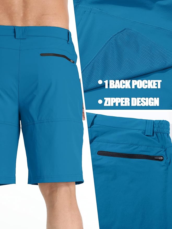 TACVASEN Men's Summer Outdoor Shorts Quick Dry Cargo Casual Work Hiking Shorts (NO Belt)