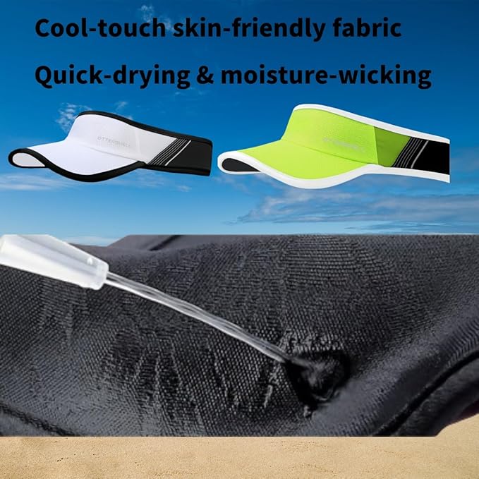 Cooling Sports Sun Visor Hat for Men & Women，Lightweight, Stretchy Packable Running Visor-for Golf, Tennis, Hiking
