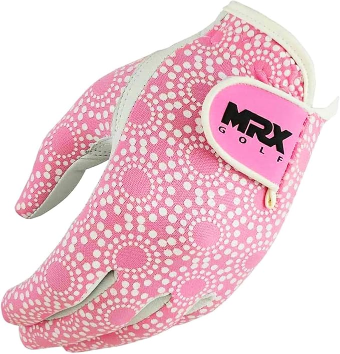 MRX Women Golf Glove Left Handed Golf Gloves Sweat Resistant Soft Cabretta Leather Regular Fit Women Golfer Glove