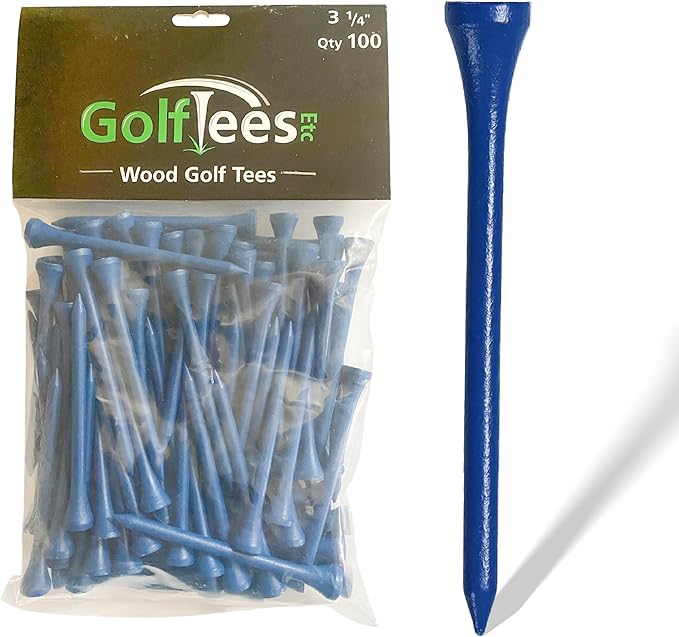 Wood Golf Tees - Standard Golf Tees for Men and Women