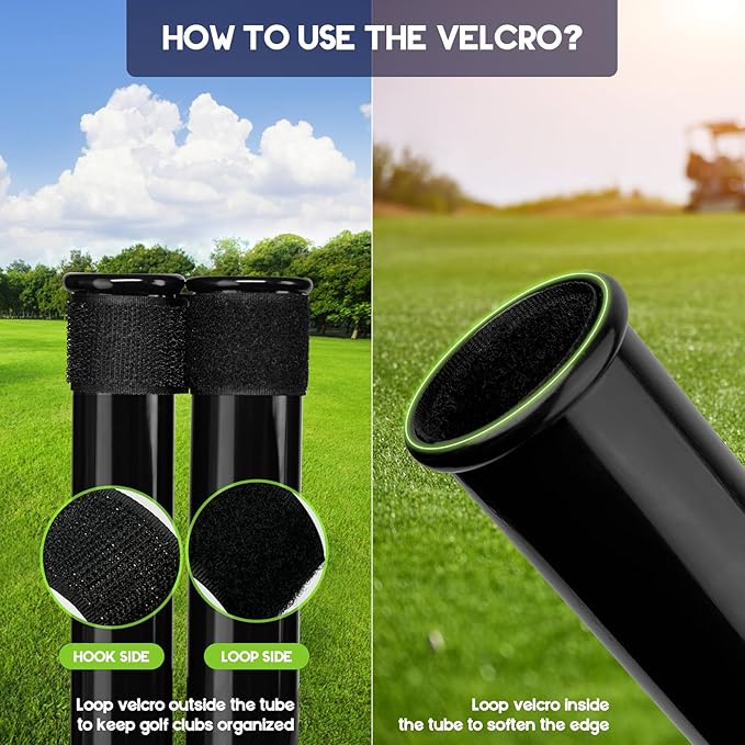 14 Pcs Golf Bag Tubes, Golf Club Tubes for Golf Bag w/Velcro Tape, 1.24"&1.34" Diameter, 34.3" Length Dividers Inserts Holder Accessories for Men Women