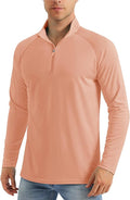 MAGCOMSEN Men's Long Sleeve Sun Shirts UPF 50+ Tees 1/4 Zip Up Fishing Running Rash Guard T-Shirts Outdoor Shirt