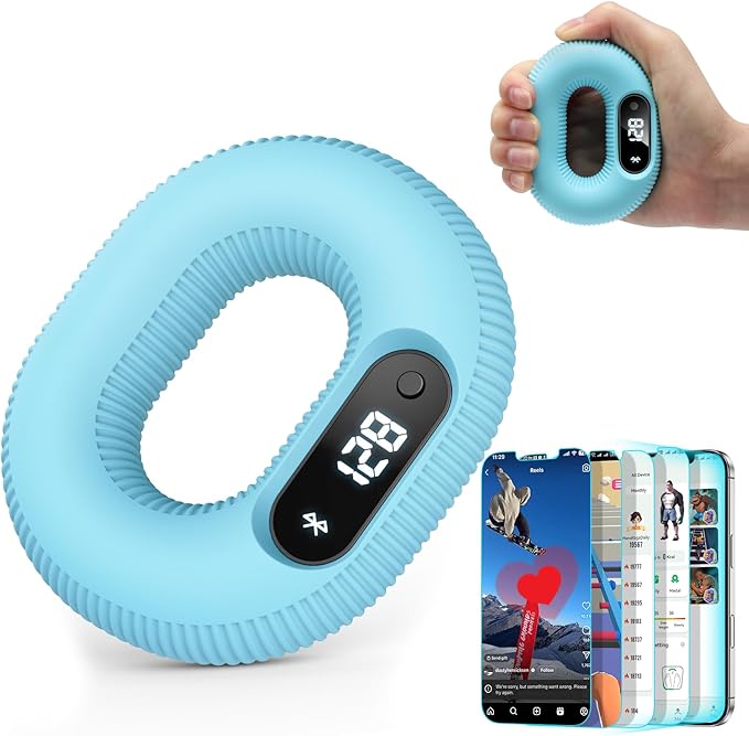 Smart Grip Trainer, Supports Multiple Game Interaction and HID Mode Video Browsing,Hand Gripper for Fitness, Stress Relief and Rehabilitation Training, Hand Exerciser
