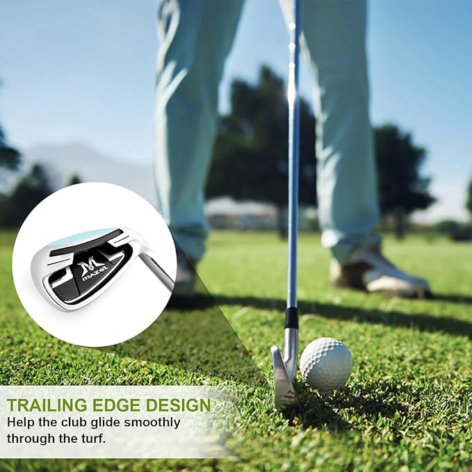 MAZEL Golf Individual Iron 1,2,3,4,5,6,7,8,9, Golf Iron with Steel Shafts for Right Handed Golfers