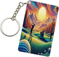Keychain - Rectangular Acrylic Keychain Daily Key Ring Car Key Fob Holder 2X3 Inch