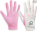 FINGER TEN Non Slip Golf Gloves Women 2 Pack for Left Right Handed Golfers, All Weather Grip & Comfortable Glove for Serious Performance, Fit Size Medium Small Large