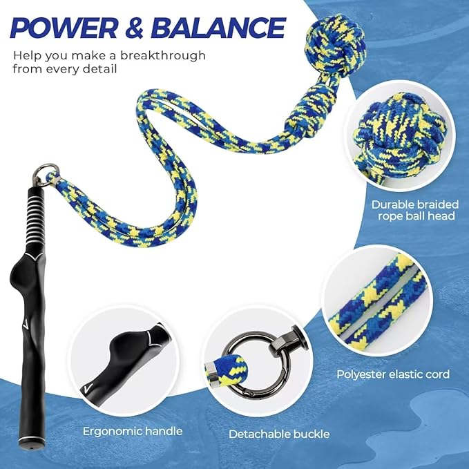 Golf Rope Swing Trainer, Professional Golf Training Aid and Posture Corrector, Improve Tempo Accuracy Practice Equipment for Beginners and Experienced Golfers