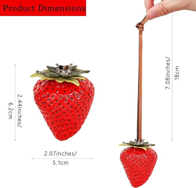 Cherry Bag Charm, Cute Strawberry Fruit Bags Charm Purse Charms Keychain Women Bag for Handbag