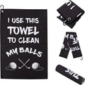Golf Accessories Towel Gifts for Men -Funny Towel Cleaning Cloth with Clip for Bags Golf Balls & Clubs, Gifts for Him Golfer Husband Boyfriend Christmas Birthday Valentines Day Fathers Day Retirement