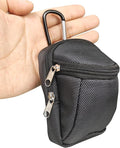 Golf Balls Pouch Bag Pocket Golf Ball Holder for Men Women Golf Tees Bag Pouch with Carabiner 2-Layers Zipper Golf Bags, 12*8*9CM, Quantity: 1