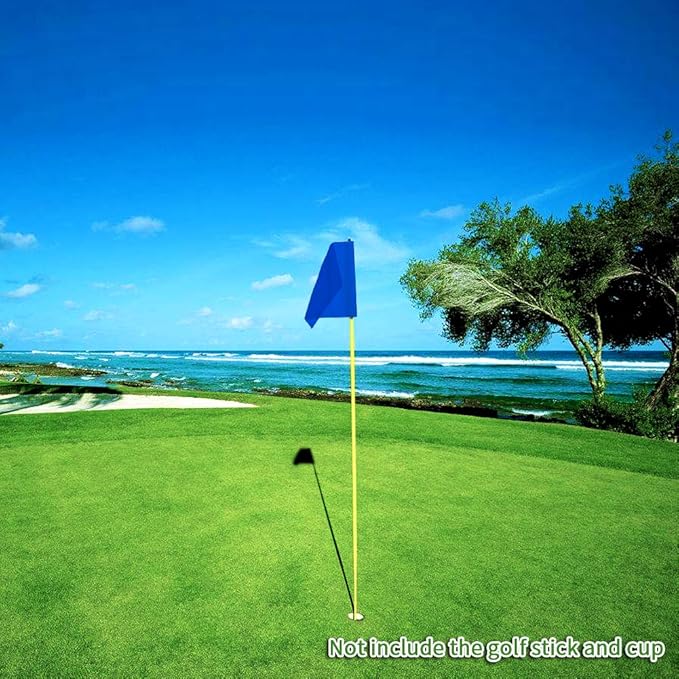 Green Golf Training Flag, Nylon Putting Green Target, Indoor/Outdoor Backyard Garden Portable, 19.7" x 13.4"