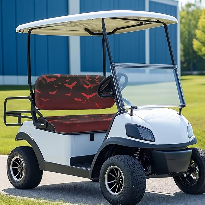 Golf Cart Seat Covers, Universal Fit & Nonskid Bottom Fits for Club Car 2 Person Seats Golf Carts