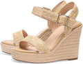 VICKI·VICKI Wedges for Women Platform Sandals Wedge Heels for Sandals Comfortable Summer Espadrille Shoes Ankle Strap&Open Toe