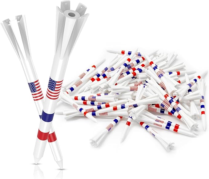 Premium Golf Tees - 5-Prong & 4-Prong Anti-Slip, Enhanced Stability, Unbreakable Golf T 3-1/4" for 360cc Drivers, Ideal Gift for Golfer