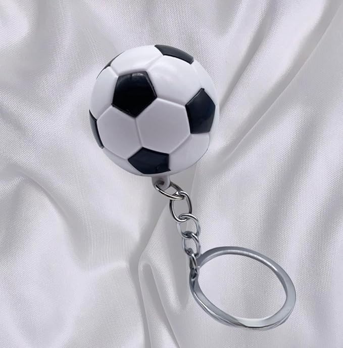 Mini 3D Soccer Sports Fan Keychains Birthday Backpack Pendant for Friend - Car Keychain Men's Toy Cool Football Gifts