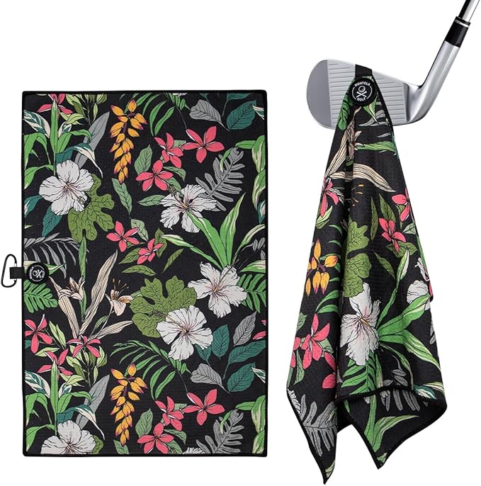 montela golf Towel Magnetic Golf Towel for Golf Bags with Clip for Men & Women，Microfiber Fabric Waffle Pattern Golf Towels for Strong Hold to Golf Carts or Clubs