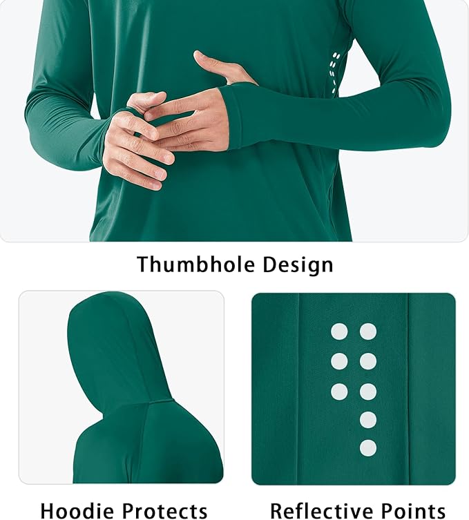NORTHYARD Men's UPF 50+ Hoodie Shirts Long Sleeve Sun Protection Fishing Swim Beach UV SPF Rash Guard Quick Dry Lightweight
