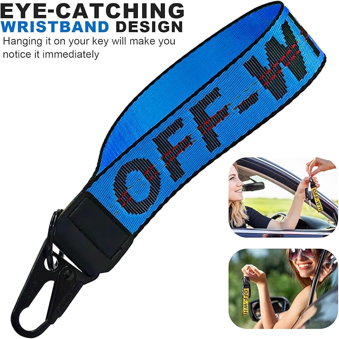 Fashionable Car keychain, Fabric Wrist Strap With Key Ring, Can Be Used To Hang Car key chain, Wallets, Jeans Decorations, Key Chain Accessories(Blue)