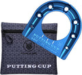 MAZEL Golf Putting Cup Hole Accuracy Trainer - Anodized Milled Aluminum Alloy Putting Training Aid for Indoor Outdoor Practice, with Carry Bag