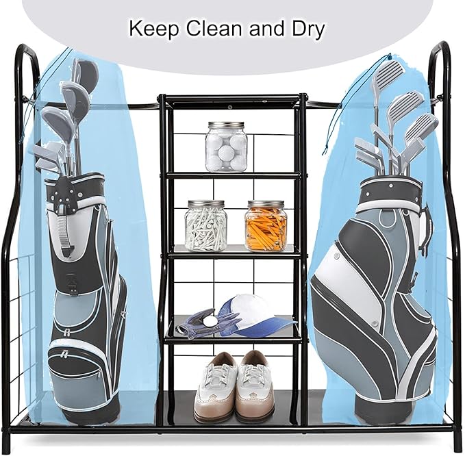 2 Pack Golf Bag Cover, 31x62 inches Extra Large Clear Drawstring Dust Covers Plastic Storage Bags, Good for Household Organizing Reusable
