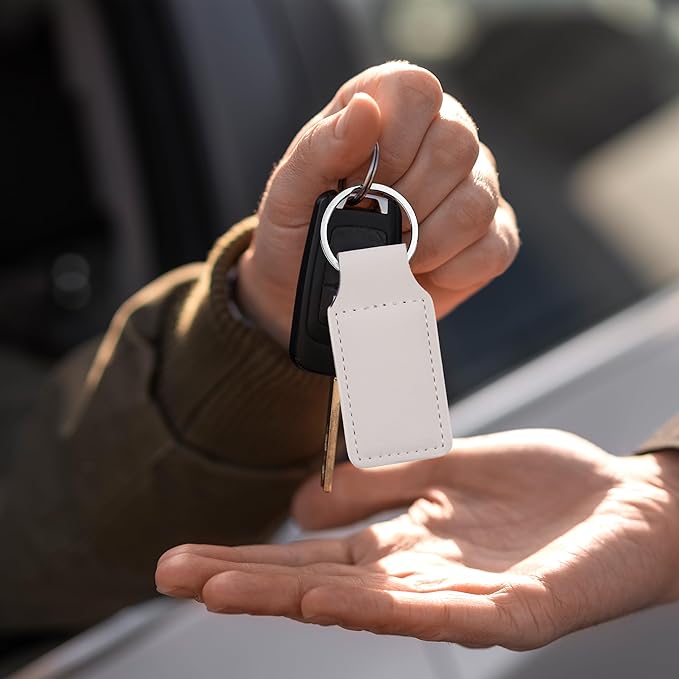 LaserGram Rectangle Keychain, Golfer Golfing, Personalized Engraving Included