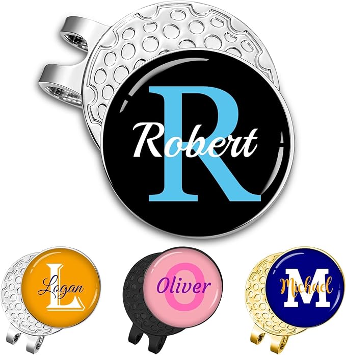 Custom Golf Ball Marker Hat Clip Personalized Magnetic Golf Ball Markers Customized with Photo Logo Text Name Gifts for Men Women Golfers