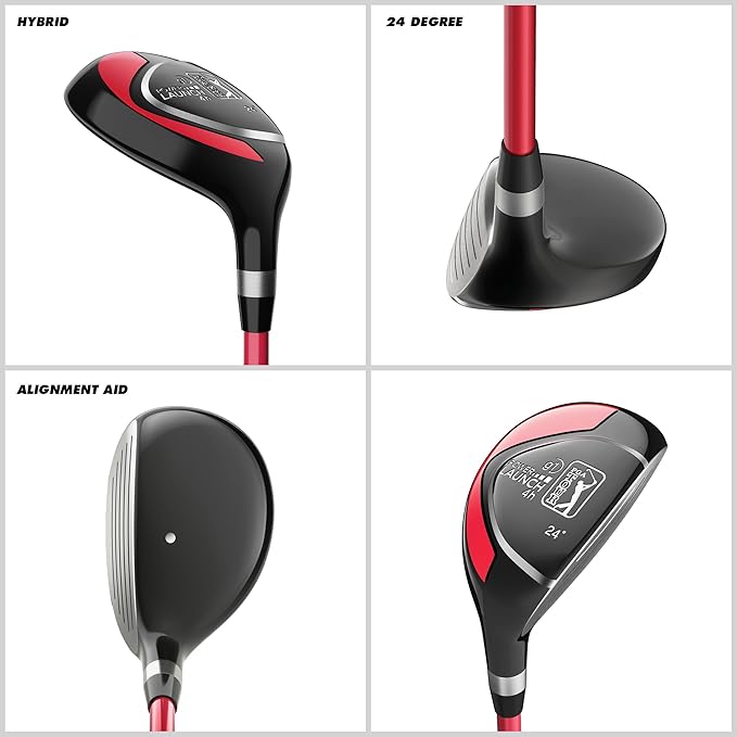 PGA Tour Youth Golf Club Set – Ages 3-5 (3’6”-4’1”) and 5-8 (4’1” - 4'8") Right and Left Handed Beginner Junior Golf Clubs with Lightweight Golf Bag, Mallet Putter, Driver by Golfgen