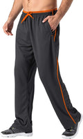 MAGNIVIT Men's Lightweight Sweatpants Loose Fit Open Bottom Mesh Athletic Pants with Zipper Pockets