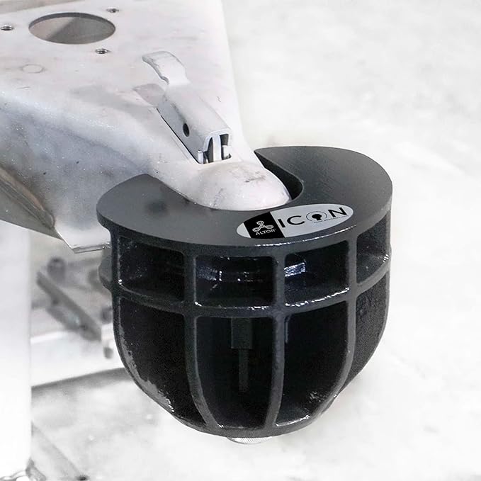 Altor ICON Trailer Coupler Lock secures high Value Race Trailers/Enclosed Cargo Trailers/Airstream/Travel Trailers/RV/Boat/Toy Haulers