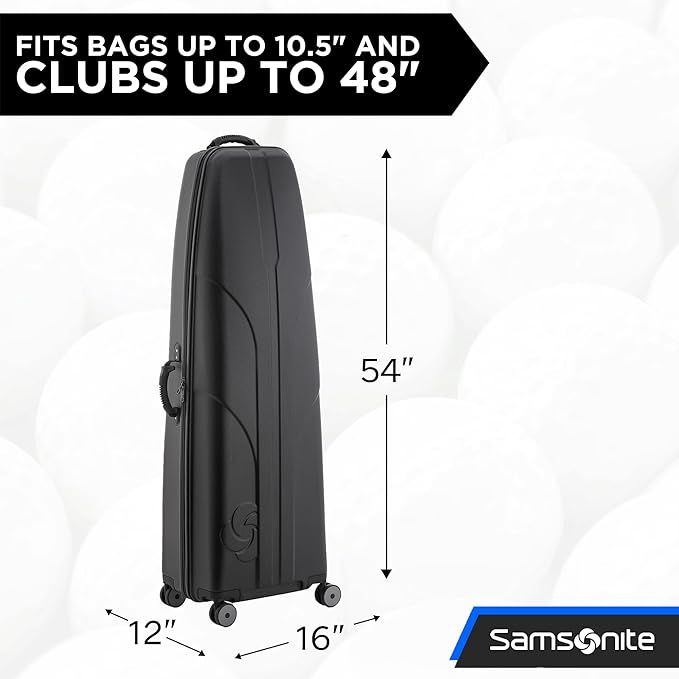 Samsonite Tour Classic Golf Hard Case Golf Travel Bag, Lightweight & Durable ABS Shell, 360 Degree Multi-Directional Wheels