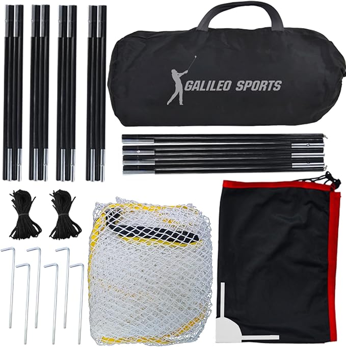 Gagalileo Golf Net: 10x7ft Practice Driving with Barrier Tur Mat Target for Backyard Home Adults Beginners