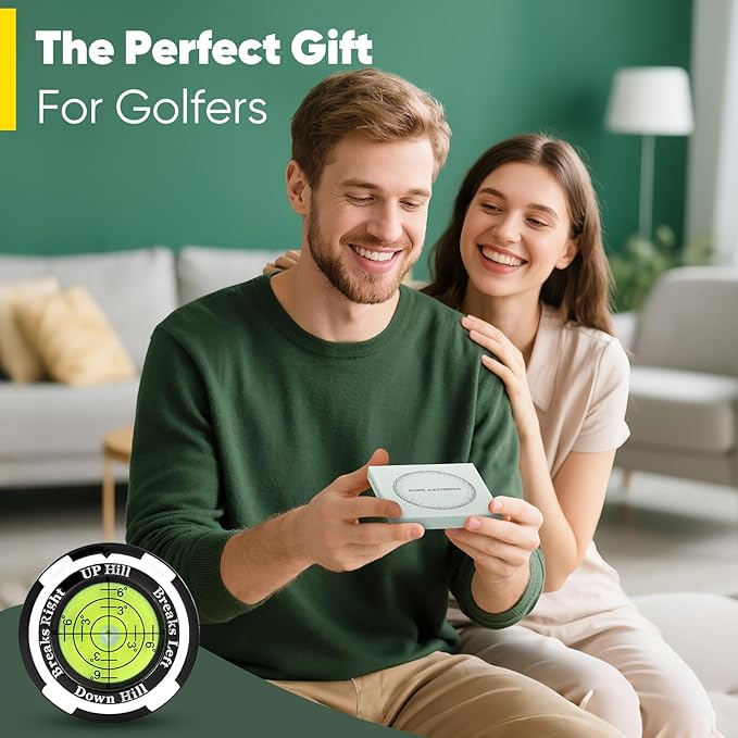 GreenNav Pro-High Precision Golf Green Reader & Golf Ball Marker with Horizontal Bubble Level, Essential Slope & Putt Line Reading Aid, Golf Accessories for Men Women
