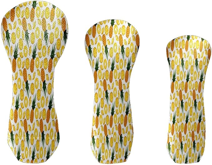 Golf Club Head Cover Waterproof Leather for Driver & Fairway Wood, Driver Headcovers, Golf Accessories for Men Women, Anti-Scratch, Golf Gift for Golfers, 1/3/5 Wood Cover Yellow Sunflowers Bee