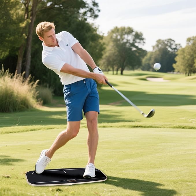 Golf Pressure Plate, Golf Weight Shift Board, Teaching Tool for Club Practice & Drills, Golf Swing Trainer, Improve Balance & Accuracy, Golf Training Aid for Increased Power & Swing Rhythm